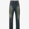 Vintage Faded-wash Straight-leg Mid-rise Jeans