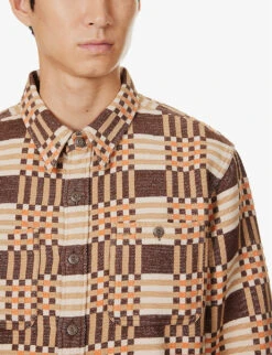Cody Check-print Cotton-knit Shirt -Fit & Flow Clothing Sales Store R04182258 BROWNMULTI ALT04