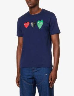 Comme Des Garçons Play Heart-print Crewneck Cotton-jersey T-shirt -Fit & Flow Clothing Sales Store R04182762 BLACK ALT02