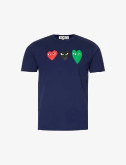 Comme Des Garçons Play Heart-print Crewneck Cotton-jersey T-shirt