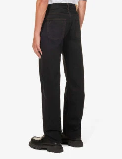 Jacquemus Le De Nîmes Fresa Regular-fit Mid-rise Jeans -Fit & Flow Clothing Sales Store R04182842 BLACKBROWN ALT03