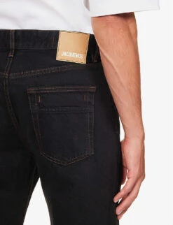 Jacquemus Le De Nîmes Fresa Regular-fit Mid-rise Jeans -Fit & Flow Clothing Sales Store R04182842 BLACKBROWN ALT04