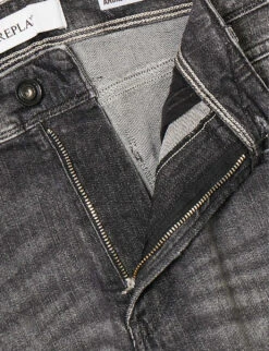 Replay Anbass Distressed Tapered-leg Slim-fit Stretch-denim Jeans -Fit & Flow Clothing Sales Store R04186403 DARKGREY ALT06