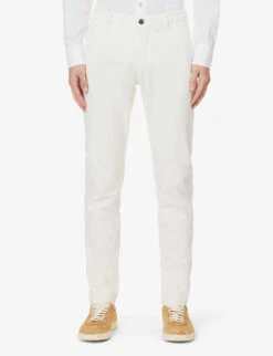 ELEVENTY New Chino Super-soft Regular-fit Stretch Cotton And Cashmere-blend Trousers -Fit & Flow Clothing Sales Store R04187265 WHITE ALT02