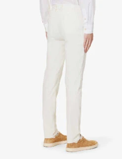 ELEVENTY New Chino Super-soft Regular-fit Stretch Cotton And Cashmere-blend Trousers -Fit & Flow Clothing Sales Store R04187265 WHITE ALT03