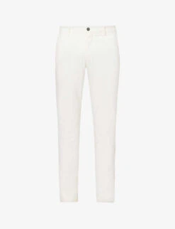 ELEVENTY New Chino Super-soft Regular-fit Stretch Cotton And Cashmere-blend Trousers