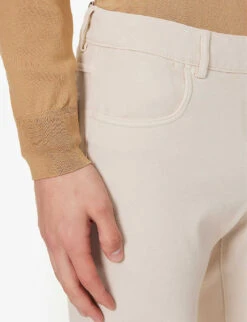 ELEVENTY Straight-leg Mid-rise Stretch-cotton Trousers -Fit & Flow Clothing Sales Store R04187300 SAND ALT04
