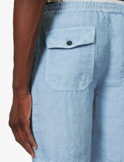 ELEVENTY Drawstring-waistband Herringbone-weave Regular-fit Cotton Shorts 9 ELEVENTY Drawstring-waistband Herringbone-weave Regular-fit Cotton Shorts -Fit & Flow Clothing Sales Store R04187311 LIGHTBLUE ALT04