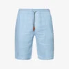 ELEVENTY Drawstring-waistband Herringbone-weave Regular-fit Cotton Shorts