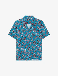 THE KOOPLES Graphic-print Short-sleeve Woven Shirt
