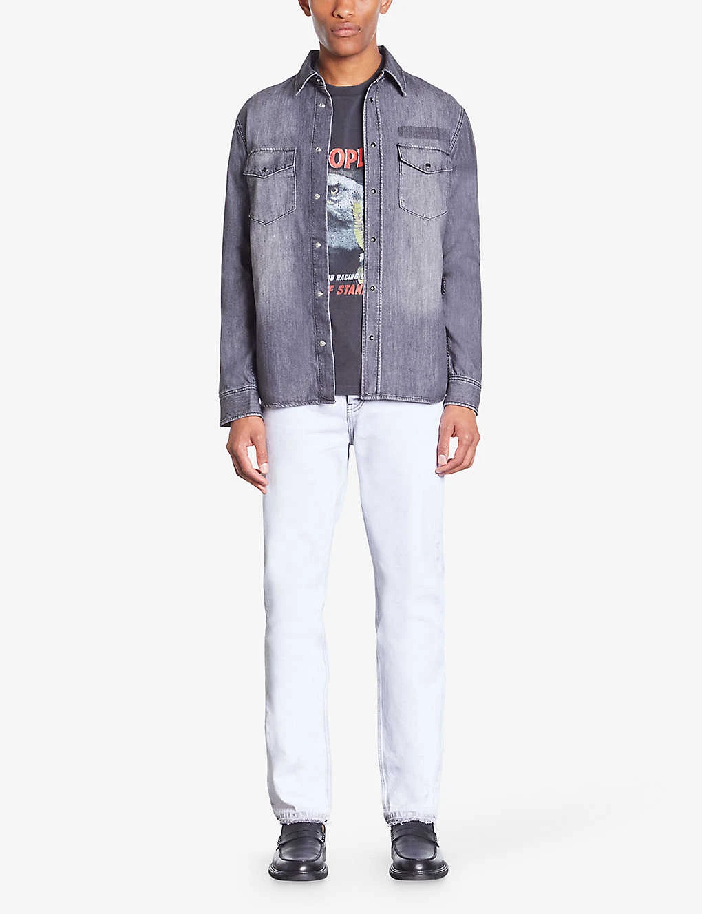 THE KOOPLES Regular-fit Long-sleeve Denim Shirt 2 THE KOOPLES Regular-fit Long-sleeve Denim Shirt - Image 2