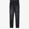 THE KOOPLES Slim-fit Jacron-embossed Stretch-denim Jeans