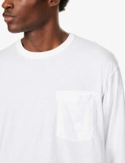 Stone Island Logo-embroidered Relaxed-fit Cotton-jersey T-shirt -Fit & Flow Clothing Sales Store R04188785 WHITE ALT04