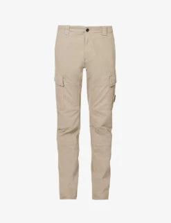 Stretch Sateen Tapered-leg Stretch-cotton Cargo Trousers