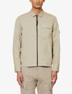 Brand-patch Relaxed-fit Cotton Shirt -Fit & Flow Clothing Sales Store R04189371 SILVERSAGE ALT02