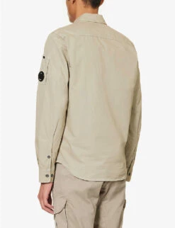 Brand-patch Relaxed-fit Cotton Shirt -Fit & Flow Clothing Sales Store R04189371 SILVERSAGE ALT03