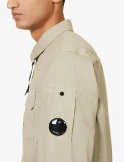 Brand-patch Relaxed-fit Cotton Shirt -Fit & Flow Clothing Sales Store R04189371 SILVERSAGE ALT04