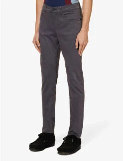 7 For All Mankind Brand-patch Belt-loop Regular-fit Stretch-denim Jeans -Fit & Flow Clothing Sales Store R04193318 GREY ALT02