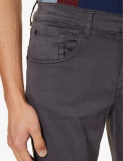 7 For All Mankind Brand-patch Belt-loop Regular-fit Stretch-denim Jeans -Fit & Flow Clothing Sales Store R04193318 GREY ALT04