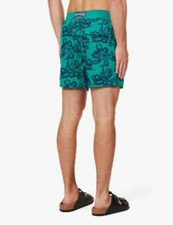 Vilebrequin Graphic-pattern Slip-pocket Recycled-polyamide Swim Shorts -Fit & Flow Clothing Sales Store R04193704 EMERAUDE ALT03