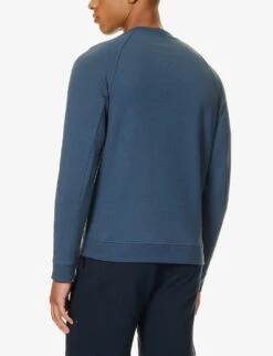 Lululemon City Sweat Raglan-sleeve Regular-fit Stretch-jersey Sweatshirt -Fit & Flow Clothing Sales Store R04194024 IRONBLUE ALT03