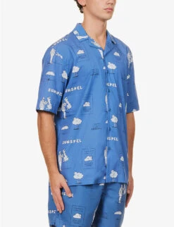 Sunspel Graphic-print Regular-fit Cotton-poplin Shirt -Fit & Flow Clothing Sales Store R04194498 TODAYSFORECASTPRINT ALT02