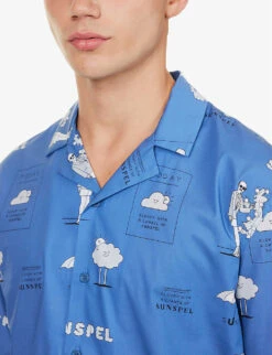 Sunspel Graphic-print Regular-fit Cotton-poplin Shirt -Fit & Flow Clothing Sales Store R04194498 TODAYSFORECASTPRINT ALT04
