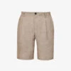 Sunspel Pleated Slip-pocket Linen Shorts