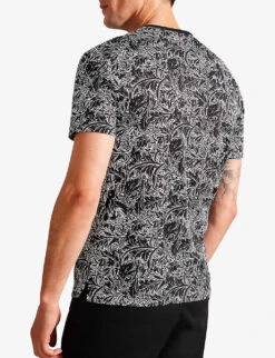 Ted Baker Tenant Graphic-print Short-sleeve Cotton T-shirt -Fit & Flow Clothing Sales Store R04194671 MULTICOL ALT03