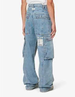 Cargo-pocket Wide-leg Relaxed-fit Jeans -Fit & Flow Clothing Sales Store R04194907 VINTAGEINDIGO ALT03