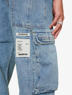 Cargo-pocket Wide-leg Relaxed-fit Jeans -Fit & Flow Clothing Sales Store R04194907 VINTAGEINDIGO ALT04