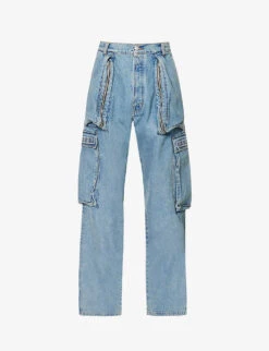 Cargo-pocket Wide-leg Relaxed-fit Jeans