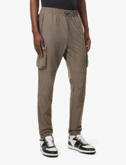 Represent 247 Drawstring-waist Stretch-woven Trousers -Fit & Flow Clothing Sales Store R04195311 OLIVE ALT02