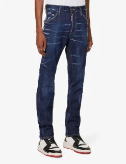 DSQUARED2 Cool Guy Slim-fit Tapered-leg Stretch-denim Jeans -Fit & Flow Clothing Sales Store R04196732 NAVYBLUE ALT02
