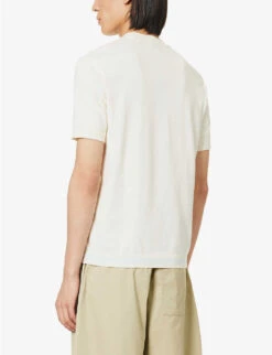 Emporio Armani Brand-embellished Regular-fit Cotton-knit T-shirt -Fit & Flow Clothing Sales Store R04196960 VANILLABHEM ALT03
