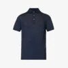 Emporio Armani Brand-embroidered Woven Jersey Polo Shirt