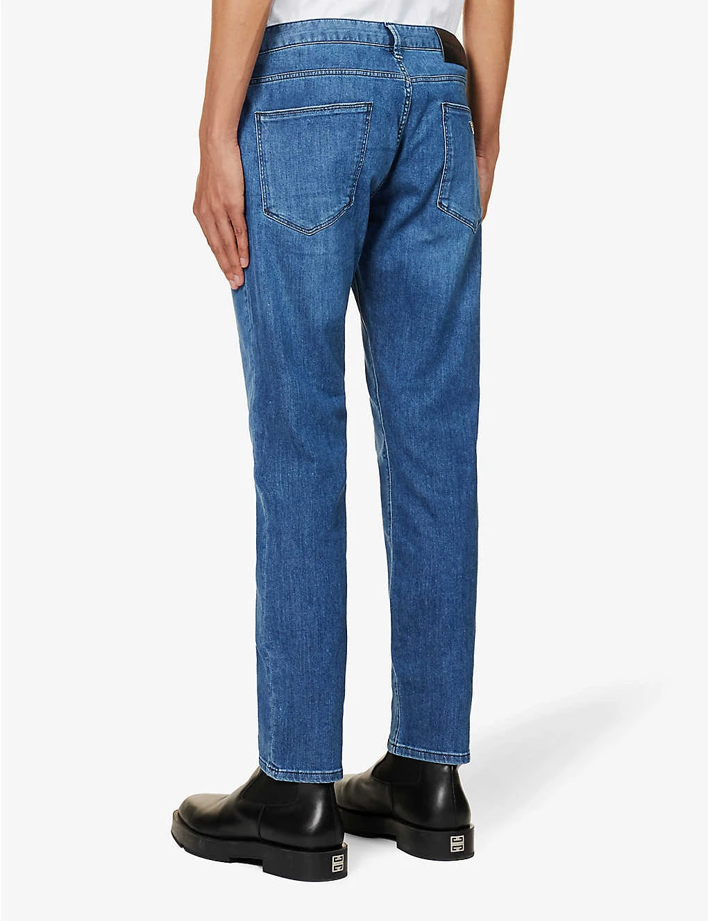 Emporio Armani Straight-leg Slim-fit Stretch-denim Jeans 4 Emporio Armani Straight-leg Slim-fit Stretch-denim Jeans - Image 4