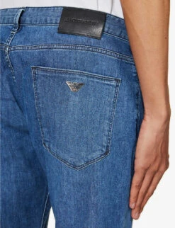 Emporio Armani Straight-leg Slim-fit Stretch-denim Jeans 10 Emporio Armani Straight-leg Slim-fit Stretch-denim Jeans -Fit & Flow Clothing Sales Store R04197008 DENIMBLUCH ALT04