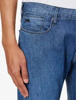 Emporio Armani Straight-leg Slim-fit Stretch-denim Jeans 11 Emporio Armani Straight-leg Slim-fit Stretch-denim Jeans -Fit & Flow Clothing Sales Store R04197008 DENIMBLUCH ALT05