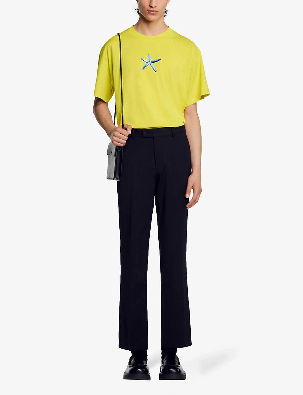 Sandro Starfish-print Relaxed-fit Cotton T-shirt 2 Sandro Starfish-print Relaxed-fit Cotton T-shirt - Image 2