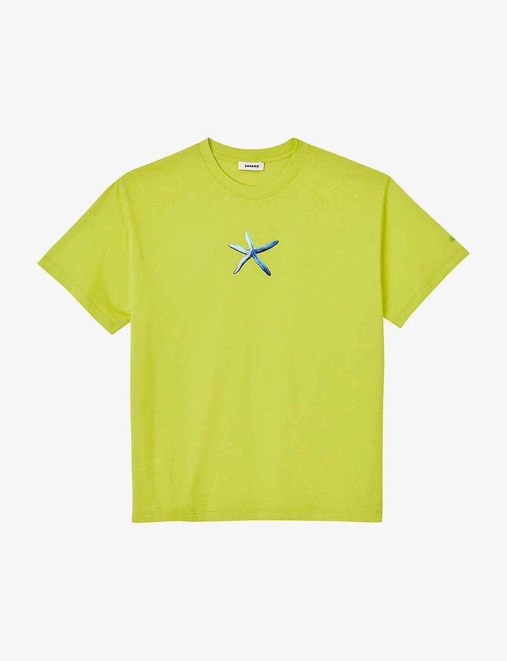 Sandro Starfish-print Relaxed-fit Cotton T-shirt 1 Sandro Starfish-print Relaxed-fit Cotton T-shirt