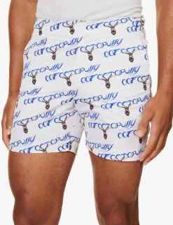 ORLEBAR BROWN Graphic-print Branded-hardware Swim Shorts -Fit & Flow Clothing Sales Store R04206173 007OCTOPUSSYREPEAT ALT04