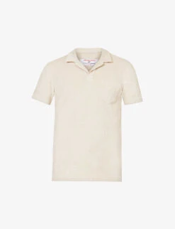 ORLEBAR BROWN Brand-tab Patch-pocket Terry-cotton Polo Shirt